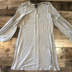 A long light grey dress
